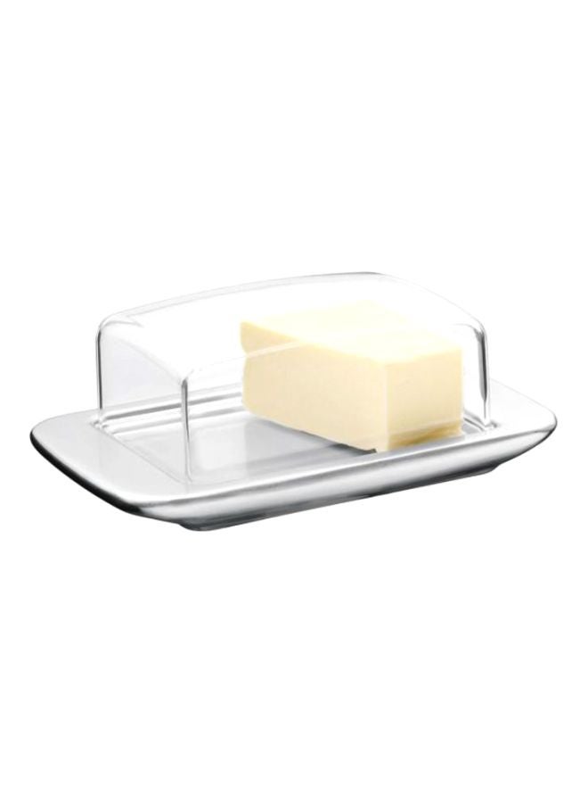 WMF loft Butter Dish Clear/Silver 9x18x6.5cm - Image 2