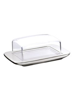 WMF loft Butter Dish Clear/Silver 9x18x6.5cm  - Image 1
