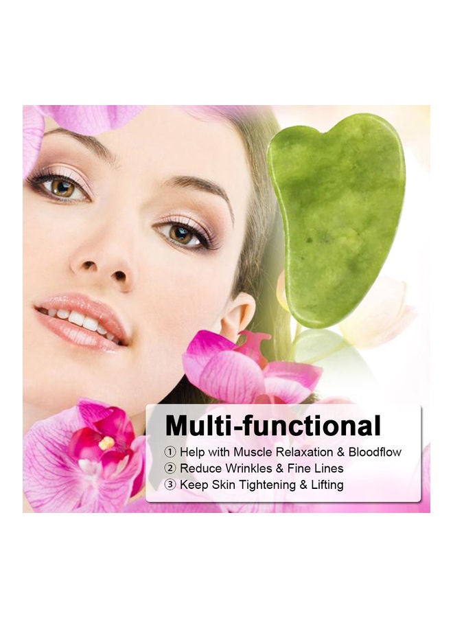 Jade Stone Guasha Scraping Massage Tool Facial Massager - Image 2