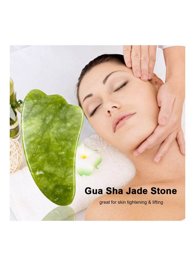 Jade Stone Guasha Scraping Massage Tool Facial Massager - Image 3