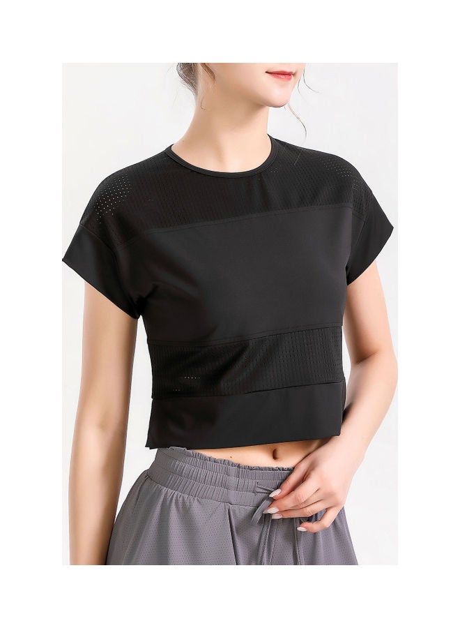 Generic Women Mesh Splicing Sports T-Shirt  - Image 1