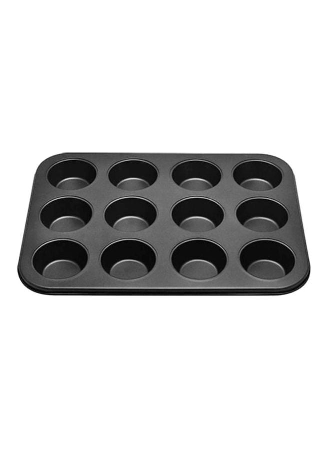 هوم بوكس صينية كعك تتضمن 12 كوباً أسود 35.5x3x26.5سم - Image 1