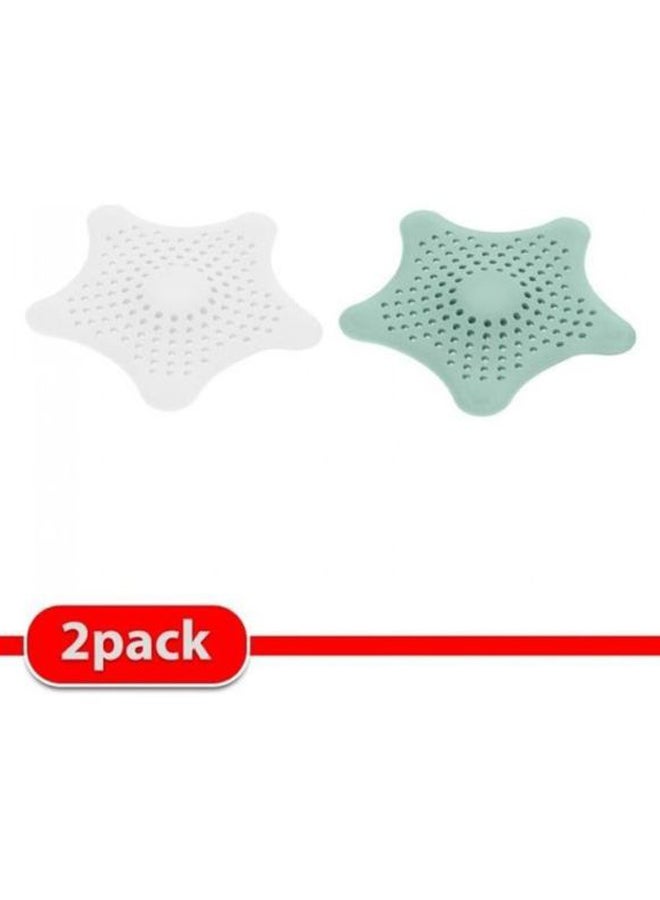MARGOUN 2-Piece Star-Shaped Silicone Sink Strainer Multicolour - Image 2
