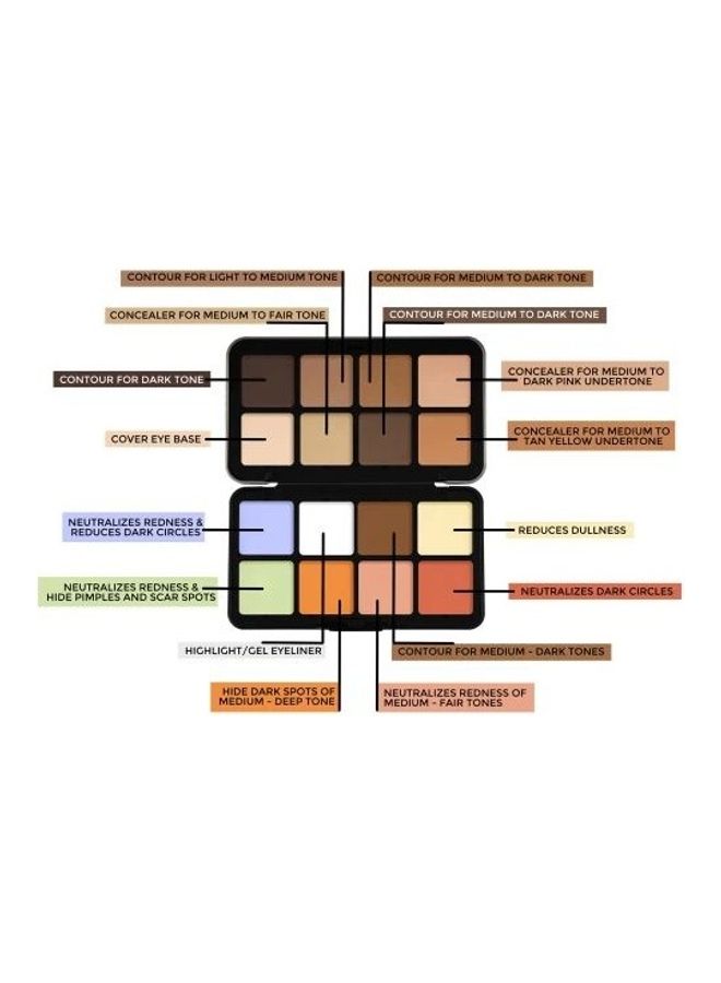 FOREVER52 Concealer Camouflage Hd Palette 16 Color Multicolour  - Image 3