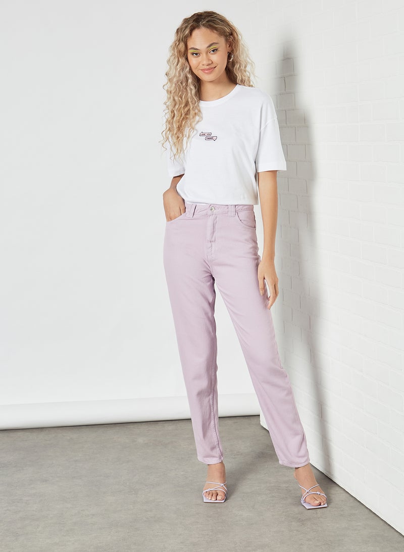 Pimkie Slouchy Denim Jeans Lilac  - Image 3