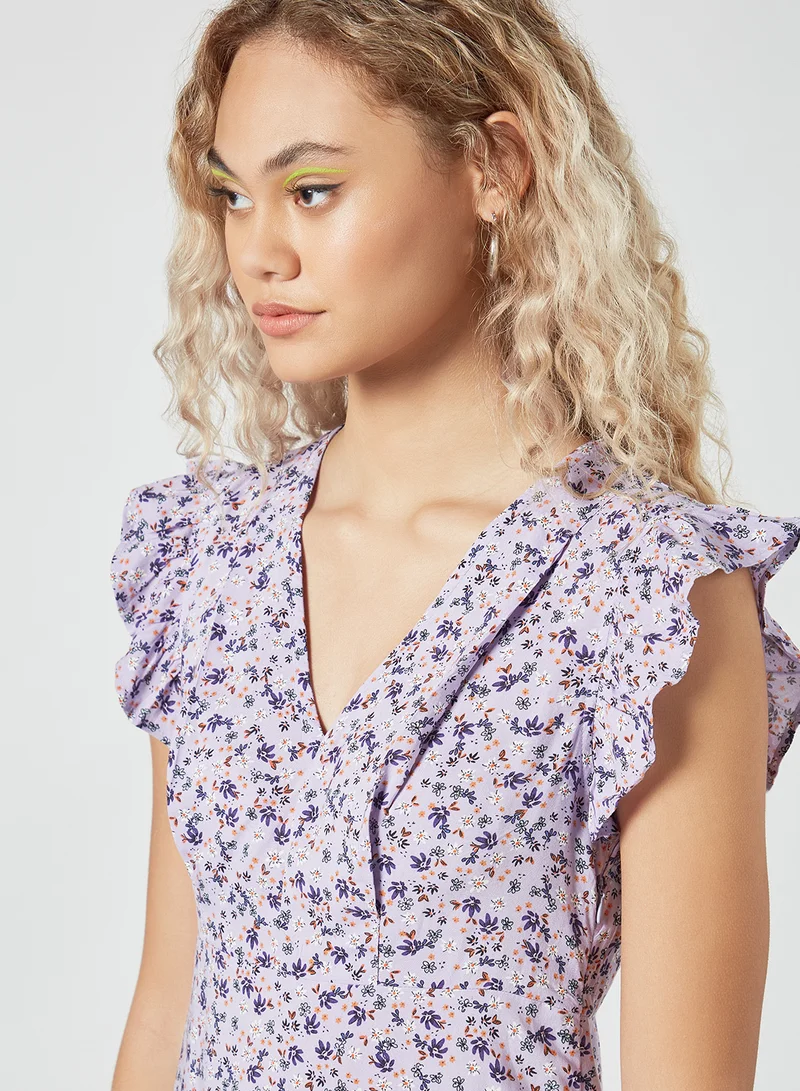 Pimkie Floral Print Dress Lavender