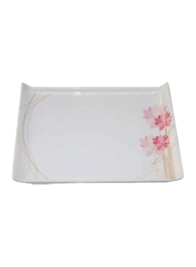 رويال فورد صينية تقديم مطبوعة أبيض/وردي/أخضر 38.6.7x2.0سم - Image 2