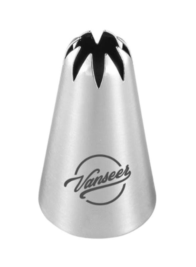 بيوينتي قمع مع أنبوب لتزيين الكيك فضي 5سم - Image 1