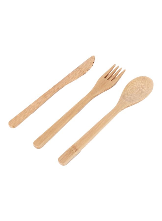 Beauenty 3-Piece Cutlery Set With Bag Beige  - Image 1