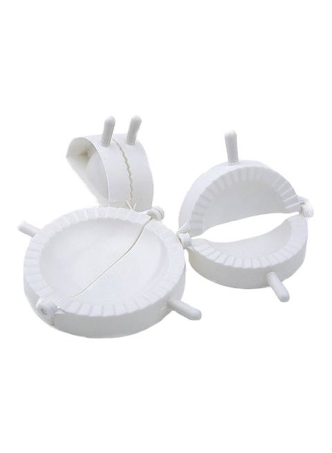3-Piece Dough Press And Pastry Dumpling Maker White