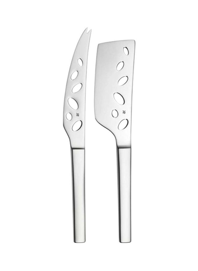 WMF 2-Piece Nuova Cheese Set Silver Cheese Knife 27.5 cm, Cheese Hatchet 24cm  - Image 1
