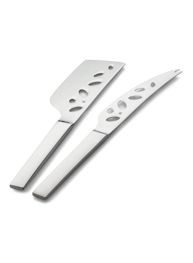 WMF 2-Piece Nuova Cheese Set Silver Cheese Knife 27.5 cm, Cheese Hatchet 24cm  - Image 2