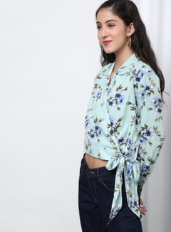 OFFROAD Stylish Collared Neck Top Mint  - Image 3