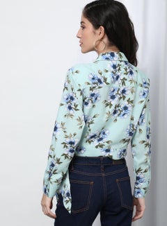 OFFROAD Stylish Collared Neck Top Mint  - Image 2