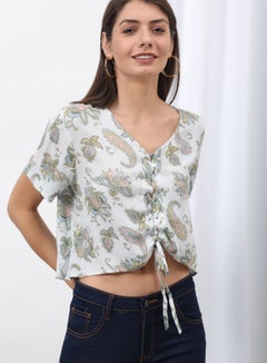 Aop White Paisley