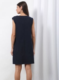 OFFROAD Plain Sleeveless Dress Navy  - Image 2