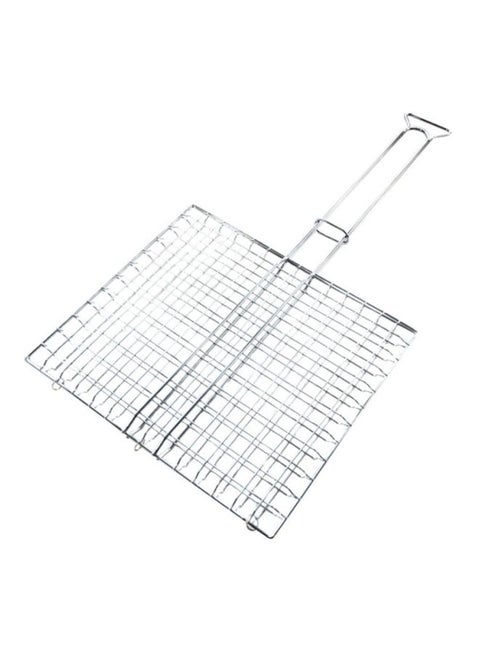 Rectangular Shaped Grilling Basket Silver 45cm