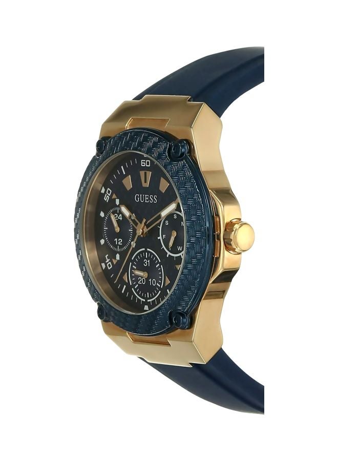 GUESS Men's Rubber Chronograph Watch W1049G2 - 45 mm - Blue - Image 5