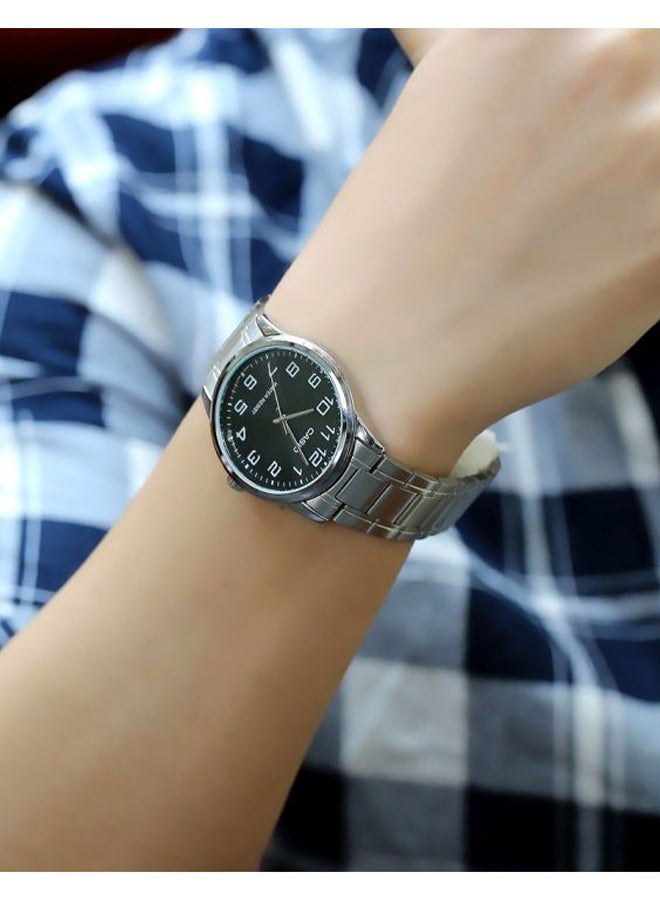 كاسيو ساعة يد بعقارب وسوار من الإستانلس ستيل طراز LTP-V001D-1 - مقاس 25 مم - لون فضي للنساء - Image 5