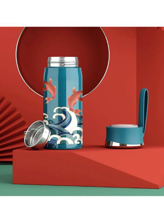 بيوينتي زجاجة مياه معزولة أزرق / برتقالي / أبيض - Image 2