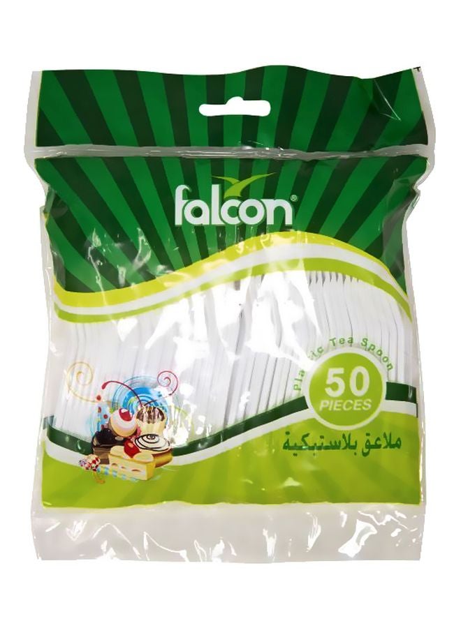 Falcon 50-Piece Disposable Spoons White - Image 1
