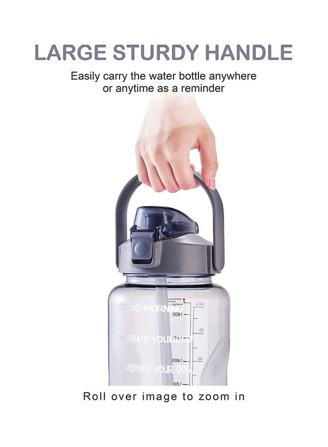 XiuWoo Water Bottle With Time Marker Carry Strap And Motivational Quote  - Image 4