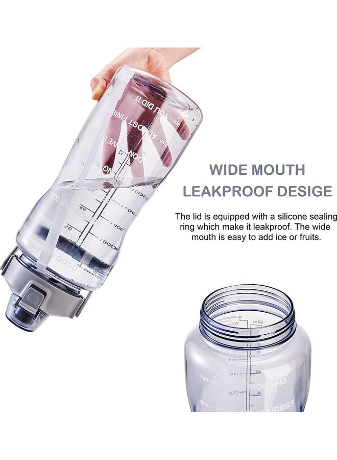 XiuWoo Water Bottle With Time Marker Carry Strap And Motivational Quote  - Image 5
