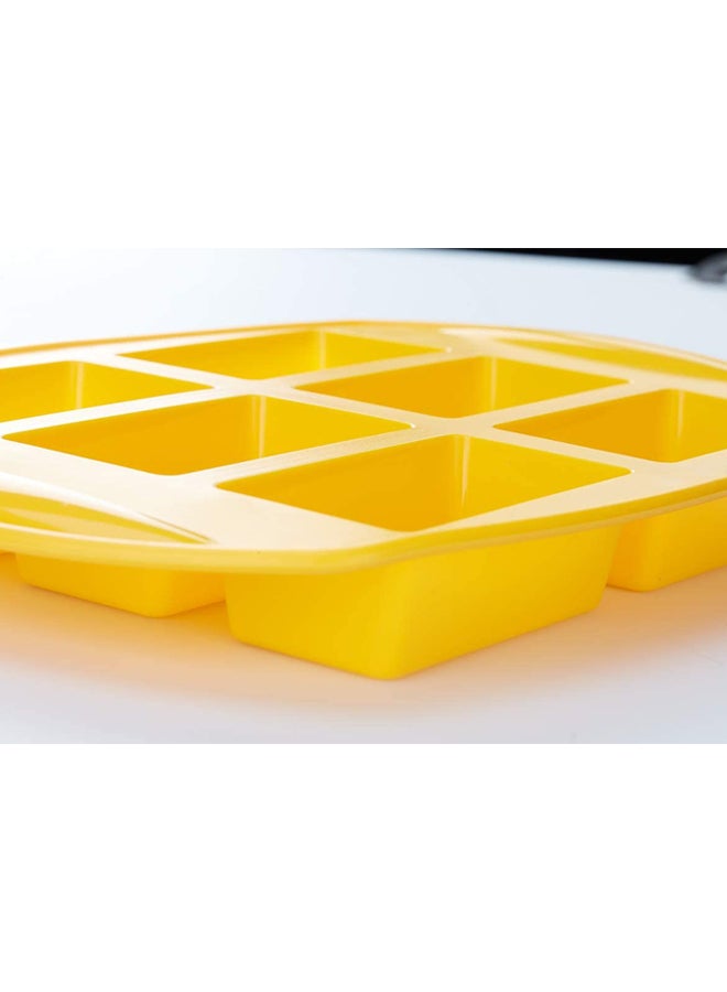 Penguen 6-Cup Solis Silicone Rectangle Muffin Mould Yellow ‎58x42.5x34.5cm - Image 2
