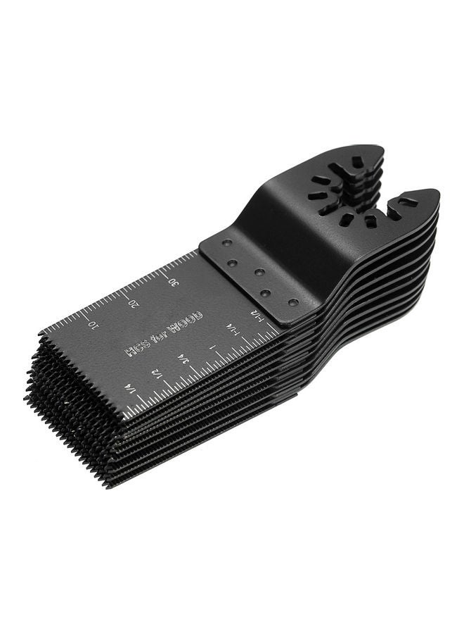 10-Piece Multifunctional High Carbon Steel Saw Cut Blade Black - Image 5