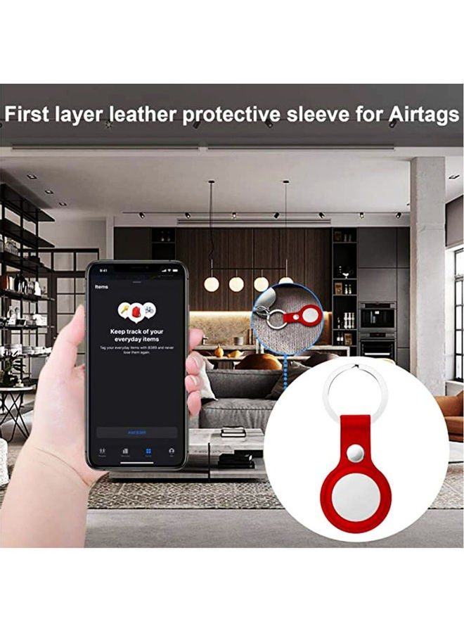 VILILY - AirTag Leather Loop red Red - Image 1