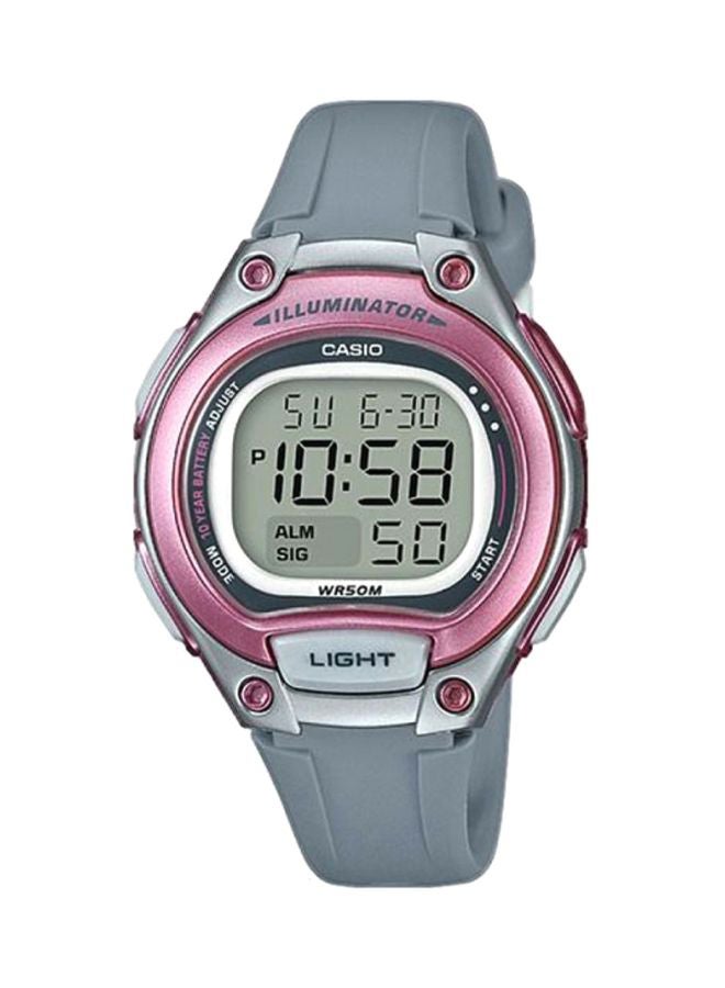 CASIO Women's Water Resistant Digital Watch LW-203-8AVDF - 35 mm - Grey - Image 1