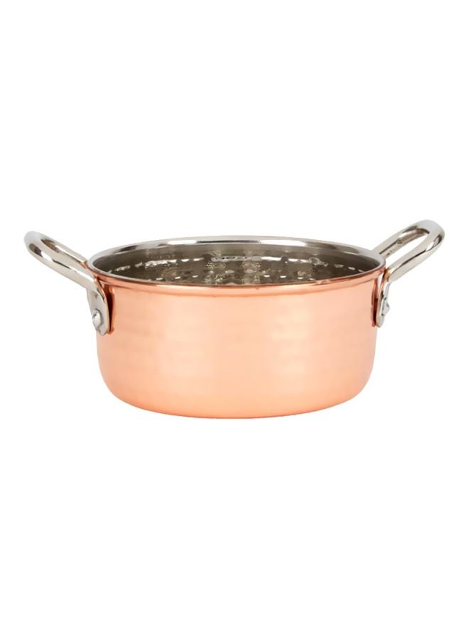 هوم بوكس وعاء صلصلة غير مضر بالبيئة بتصميم لامع من النحاس النحاسي / الفضي 350ملليلتر - Image 2