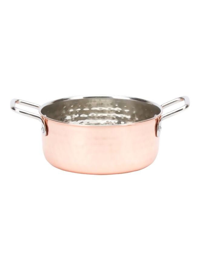 هوم بوكس وعاء صلصلة غير مضر بالبيئة بتصميم لامع من النحاس النحاسي / الفضي 350ملليلتر - Image 3