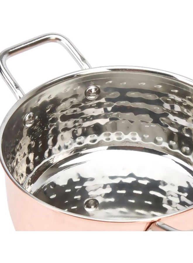 هوم بوكس وعاء صلصلة غير مضر بالبيئة بتصميم لامع من النحاس النحاسي / الفضي 350ملليلتر - Image 4