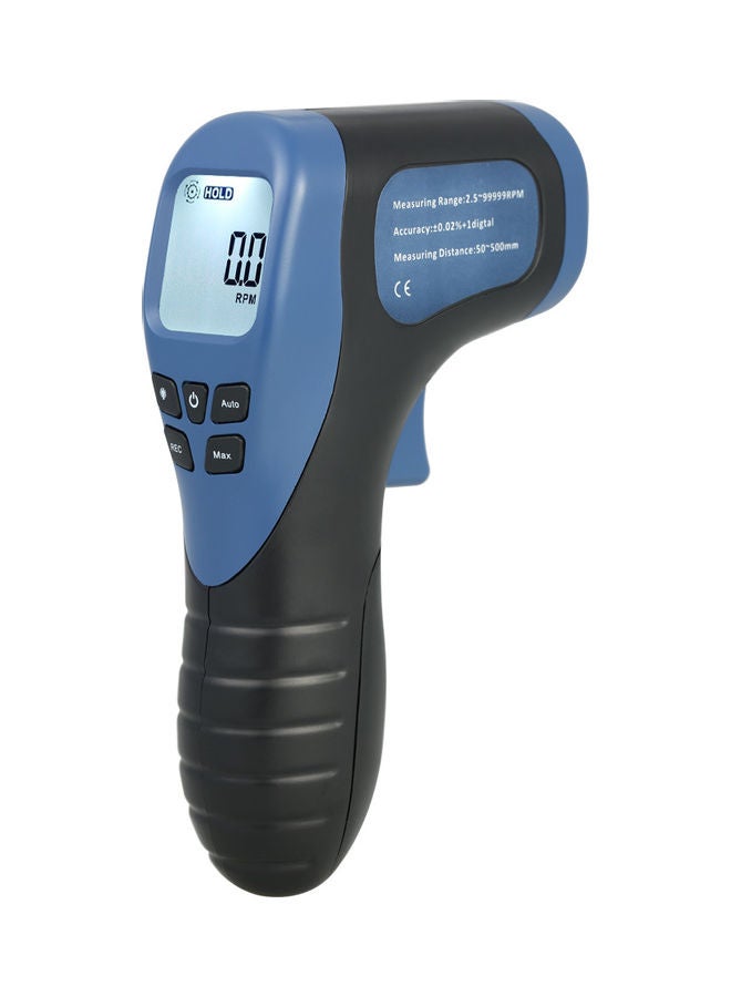 Digital LCD Photo Tachometer Laser Blue/Black - Image 1