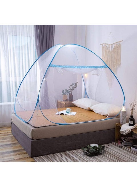 Foldable Oversized Entry Mosquito Nets Polyester White/Blue 56x56x2cm