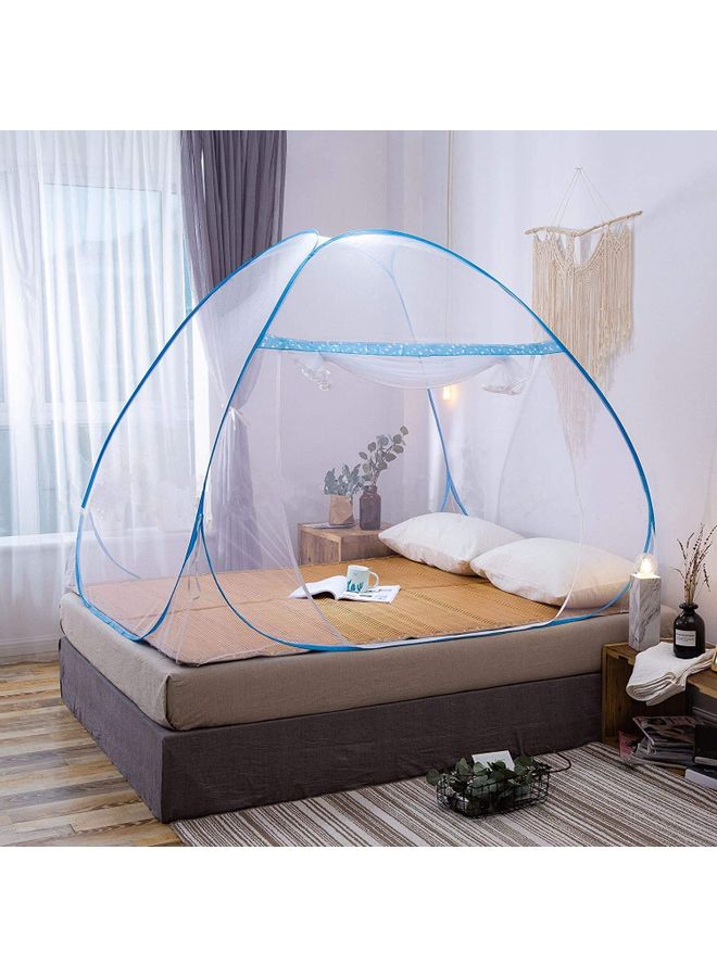 XiuWoo Foldable Oversized Entry Mosquito Nets Polyester White/Blue 56x56x2cm  - Image 1