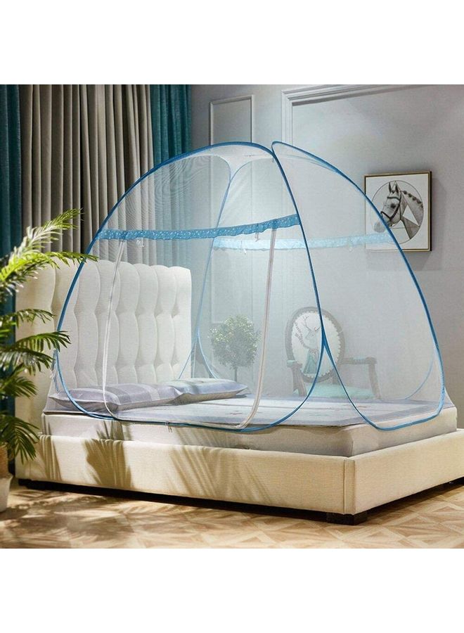 XiuWoo Foldable Oversized Entry Mosquito Nets Polyester White/Blue 56x56x2cm  - Image 2