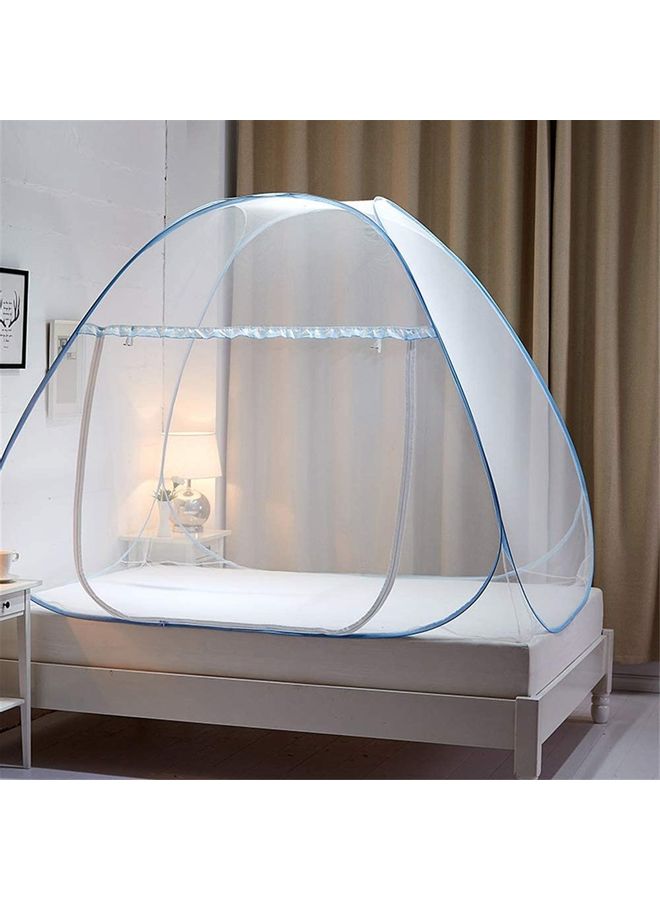 XiuWoo Foldable Oversized Entry Mosquito Nets Polyester White/Blue 56x56x2cm  - Image 5