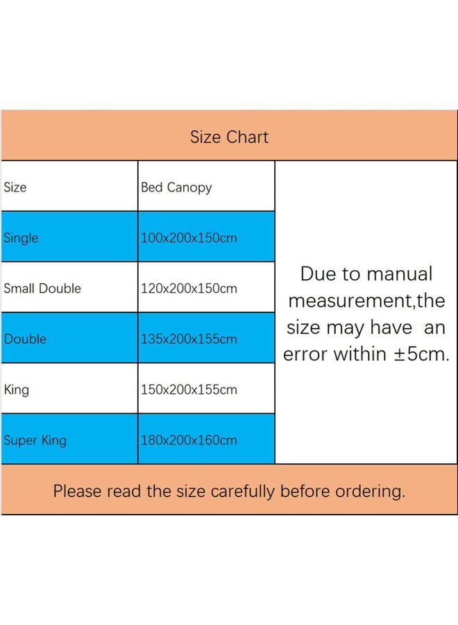 XiuWoo Portable Pop Up Mosquito Net For Double Size Bed Fabric White/Blue 135x200x155cm  - Image 5