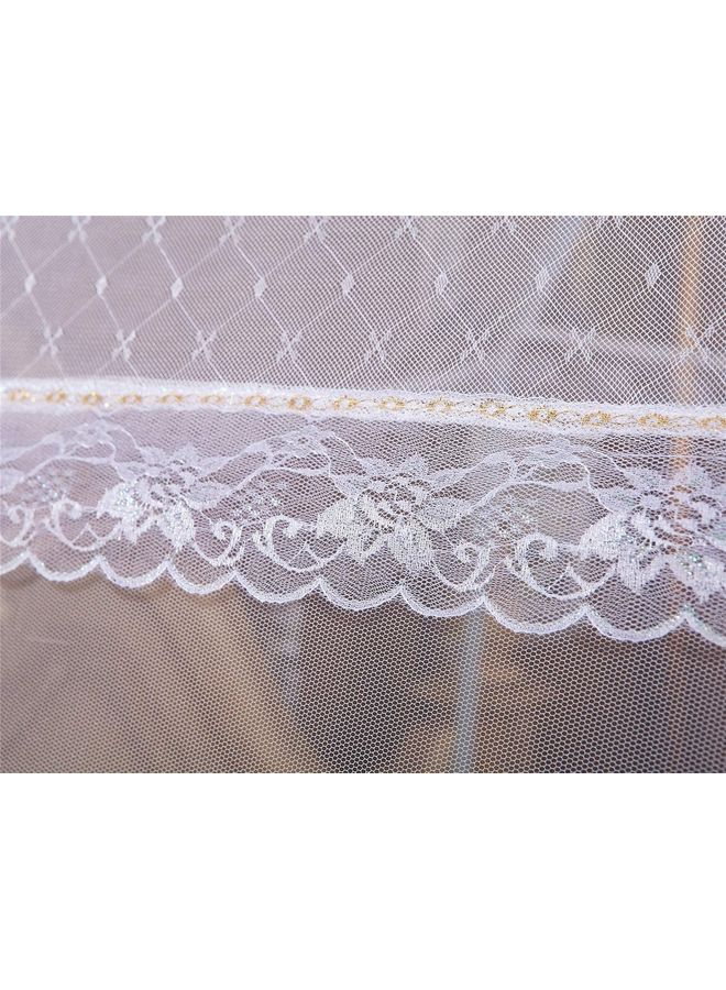 Pop Up Dome Bed Canopy Mosquito Net Fabric White 100x200cm