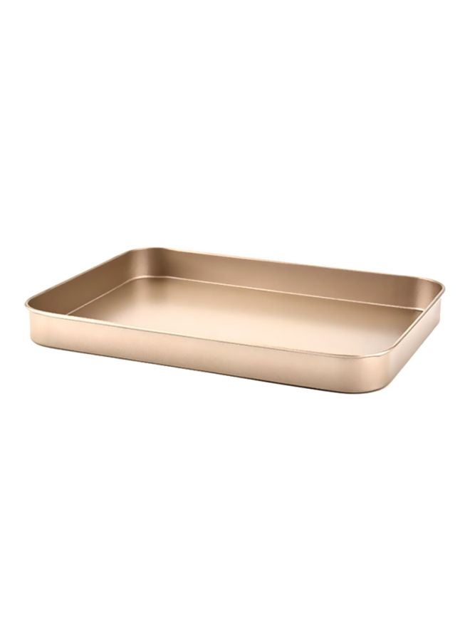 Sharpdo 10-Inch Non Stick Baking Pan Gold 24.5x18.5x2.6cm - Image 3