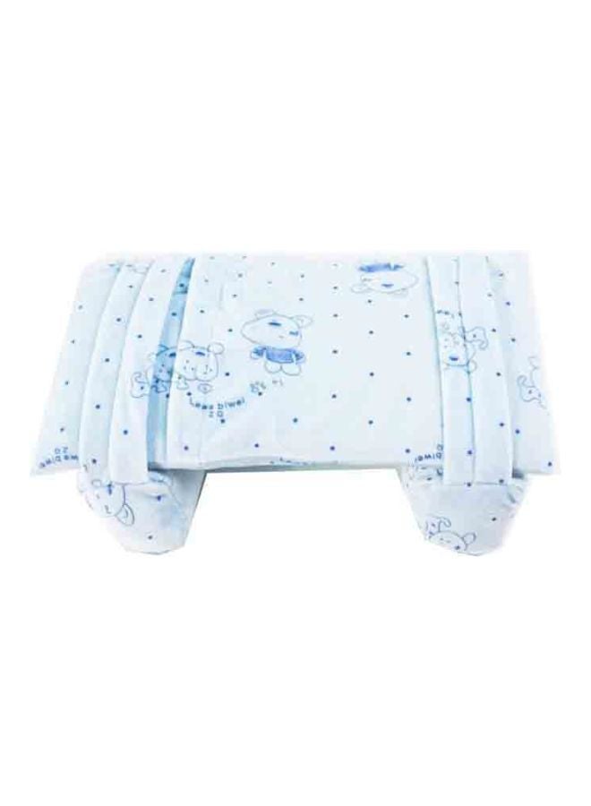 بيوينتي وسادة رضاعة ناعمة ومريحة مضادة للالتفاف للأطفال بلون أزرق، طراز YPZ4309، مقاس 28 × 1.5 × 17 سم - Image 2