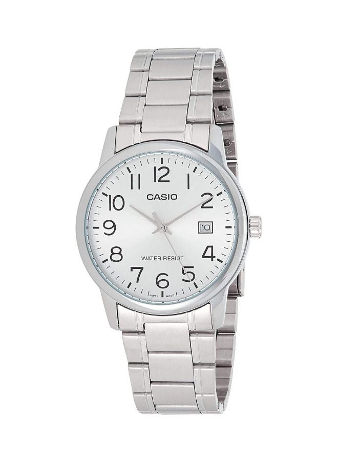 CASIO Men's Stainless Steel Analog Wrist Watch MTP-V002D-7B - 25 mm - Silver - Image 1