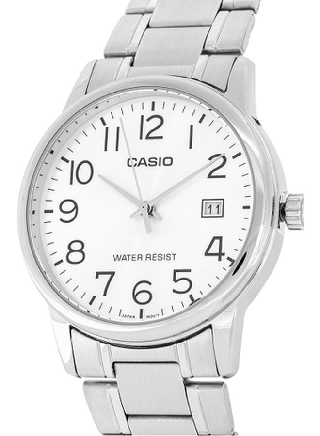 CASIO Men's Stainless Steel Analog Wrist Watch MTP-V002D-7B - 25 mm - Silver - Image 5