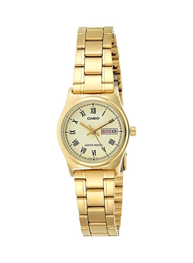 CASIO Women's Stainless Steel Analog Watch LTP-V006G-9BUDF - 25 mm - Gold - Image 1