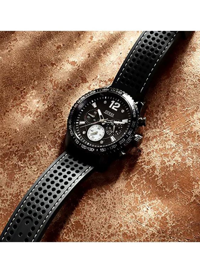 GUESS - Men's Silicone Chronograph Watch W0971G1 - Image 1