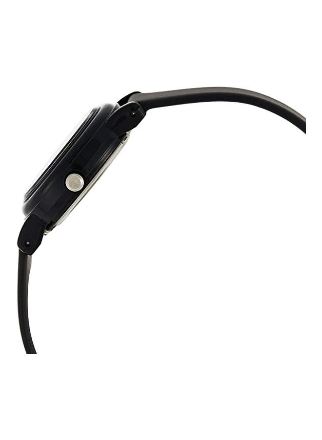 كاسيو ساعة يد بعقارب وسوار من الراتنج مقاومة للماء طراز LQ139AMV-1E - مقاس 31 مم - لون أسود للنساء - Image 3