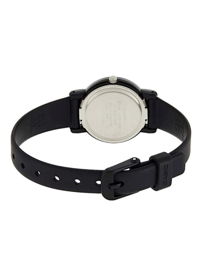 كاسيو ساعة يد بعقارب وسوار من الراتنج مقاومة للماء طراز LQ139AMV-1E - مقاس 31 مم - لون أسود للنساء - Image 2