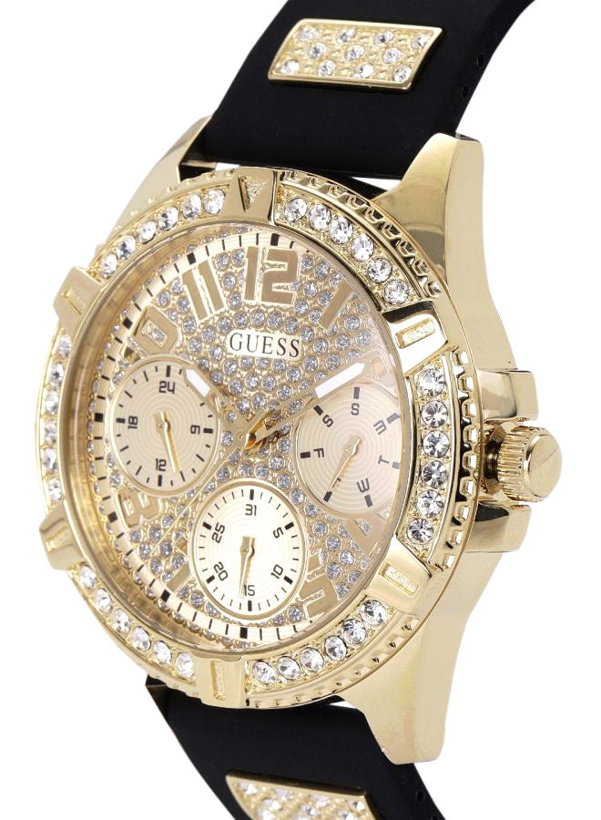 GUESS Women's Silicone Chronograph Watch W1160L1 - 40 mm - Black - Image 4